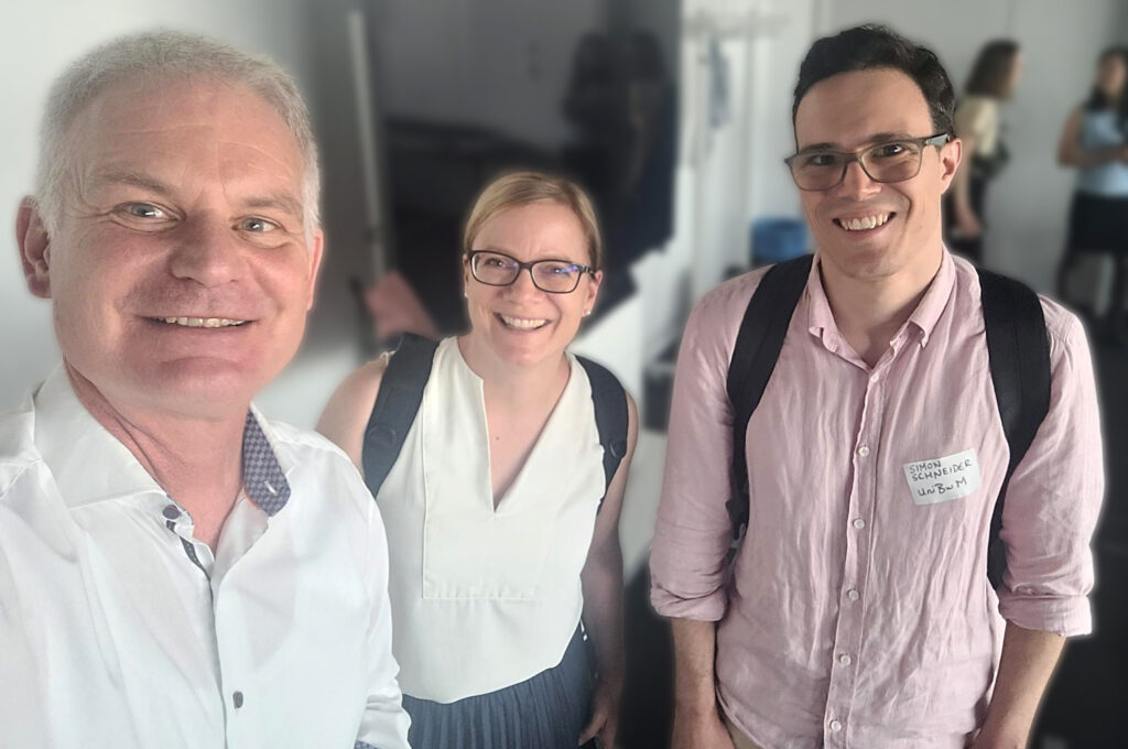 Auf dem Foto von links nach rechts: Dr. Dominik Esch (Balu und Du), Dr. Felicitas Meifert-Menhard und Simon Schneider (beide studium plus).